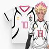 Blue Lock Anime Soccer Jersey Ryusei Shidou Itoshi Sae Unisex V-Neck Sports T-Shirt