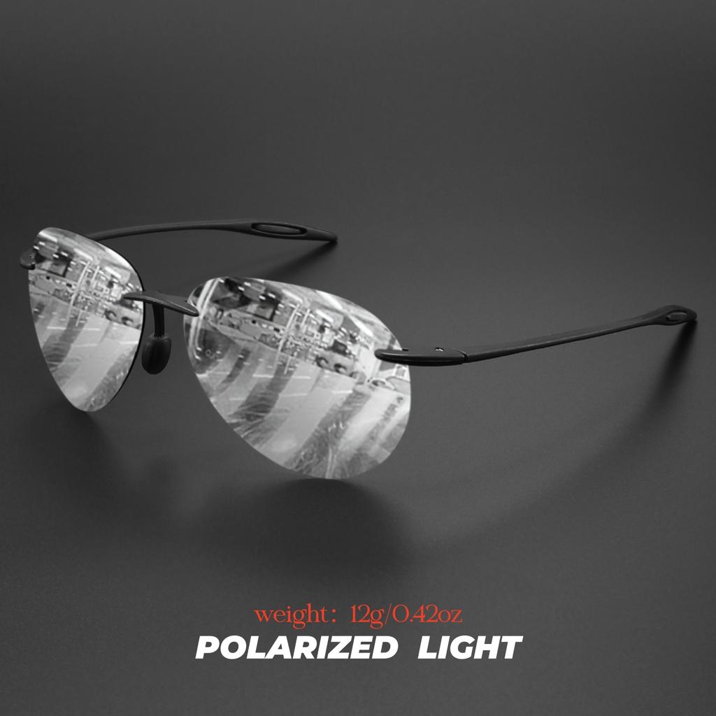 Ultra lehké 12g TR90 Bezrámové Polarizační Pilotky - Flexibilní & Pohodlné Unisex pro Řízení, Rybaření, Venkovní