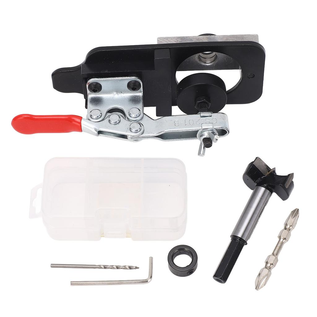Concealed Door Hinge Jig 35mm Aluminum Alloy Adjustable Double Cleat Hinge Hole Drilling Jig