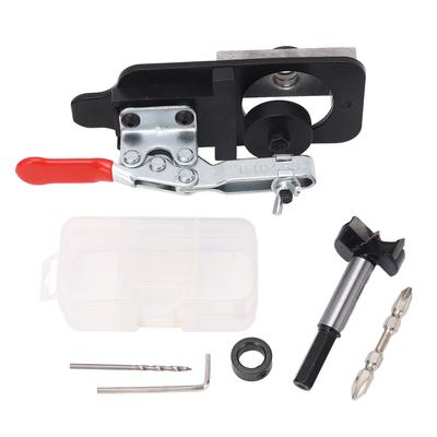 Concealed Door Hinge Jig 35mm Aluminum Alloy Adjustable Double Cleat Hinge Hole Drilling Jig