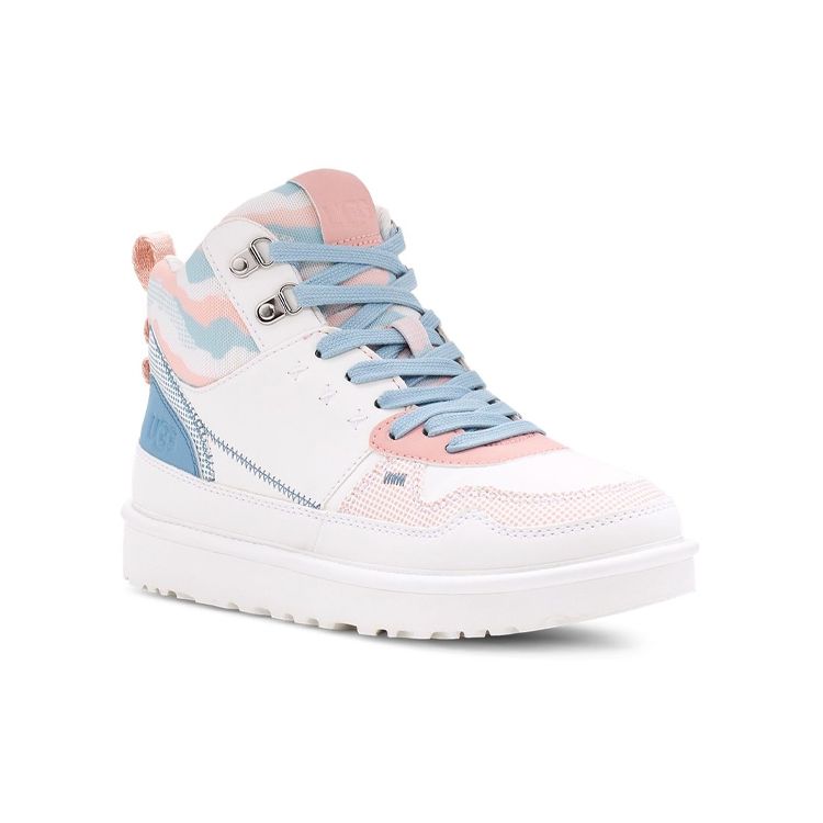 UGG Highland Hi Cali Collage High-Top Sneakers Women Sneakers Rainbow Sky-Blue 1120000-PSTR