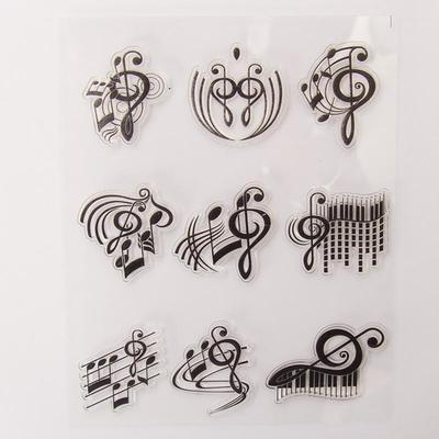 1 Adet Vintage Notlar Şeffaf Silikon Şeffaf Damga Scrapbooking DIY El Sanatı Dekorasyonu için Yumuşak Damga