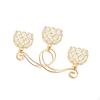 3 Arms Tea Light Candlestick Candelabra 30x18.5cm Metal Bracket for Festivals Multifunctional Votive