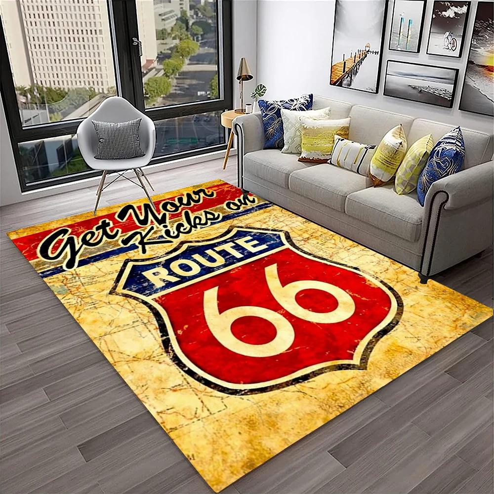 Mother Road,Historic Route 66,mãe estrada Carpet Rug for Home Living Room Bedroom Sofa Doormat Decor,Area Rug Non-slip Floor Mat