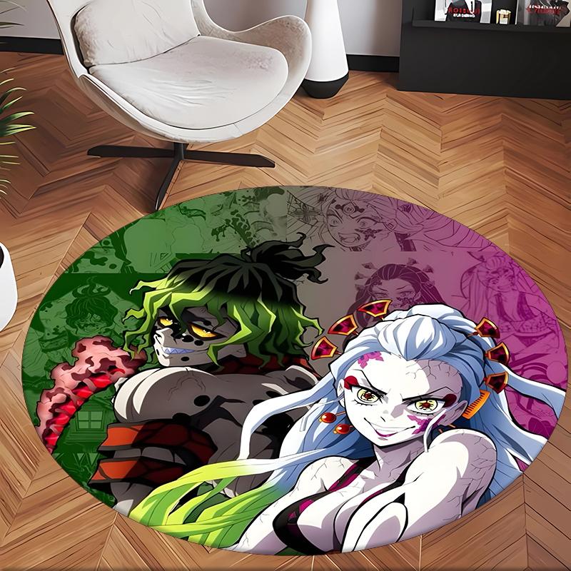 Uccisore di demoni (19) Tappeto Rotondo per Ufficio Tappeto Decorativo per Pavimento per Ufficio Camera da Letto Soggiorno e Spazio Domestico