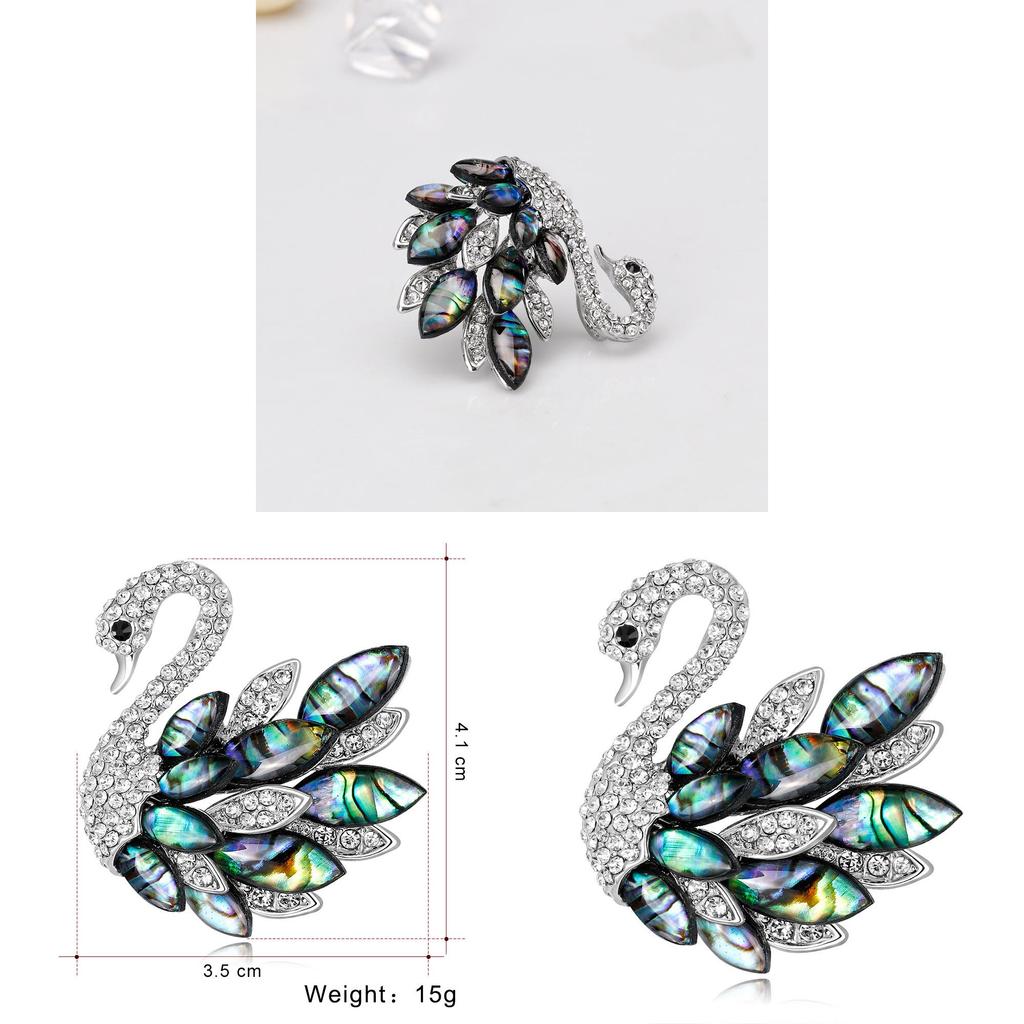 Animal Brooch Female Geometric Shell Pendant With Electroplated Finish For Fashion Accessories