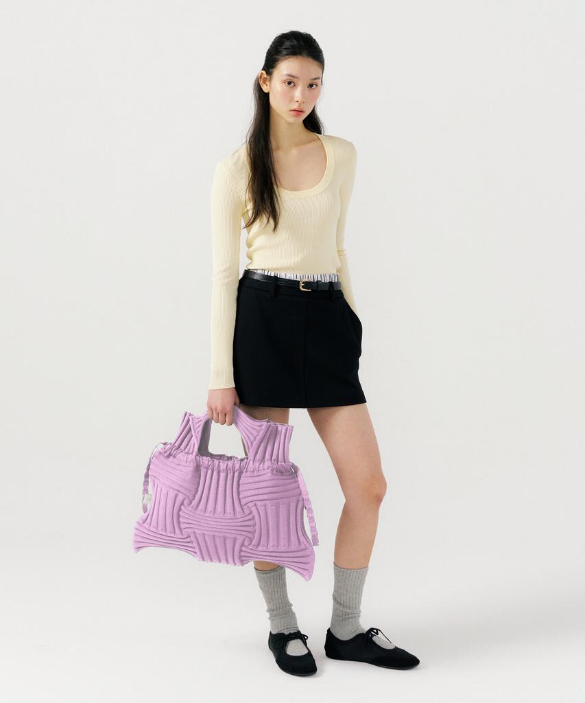 Pleatsmama Big Bow Bag Lavender