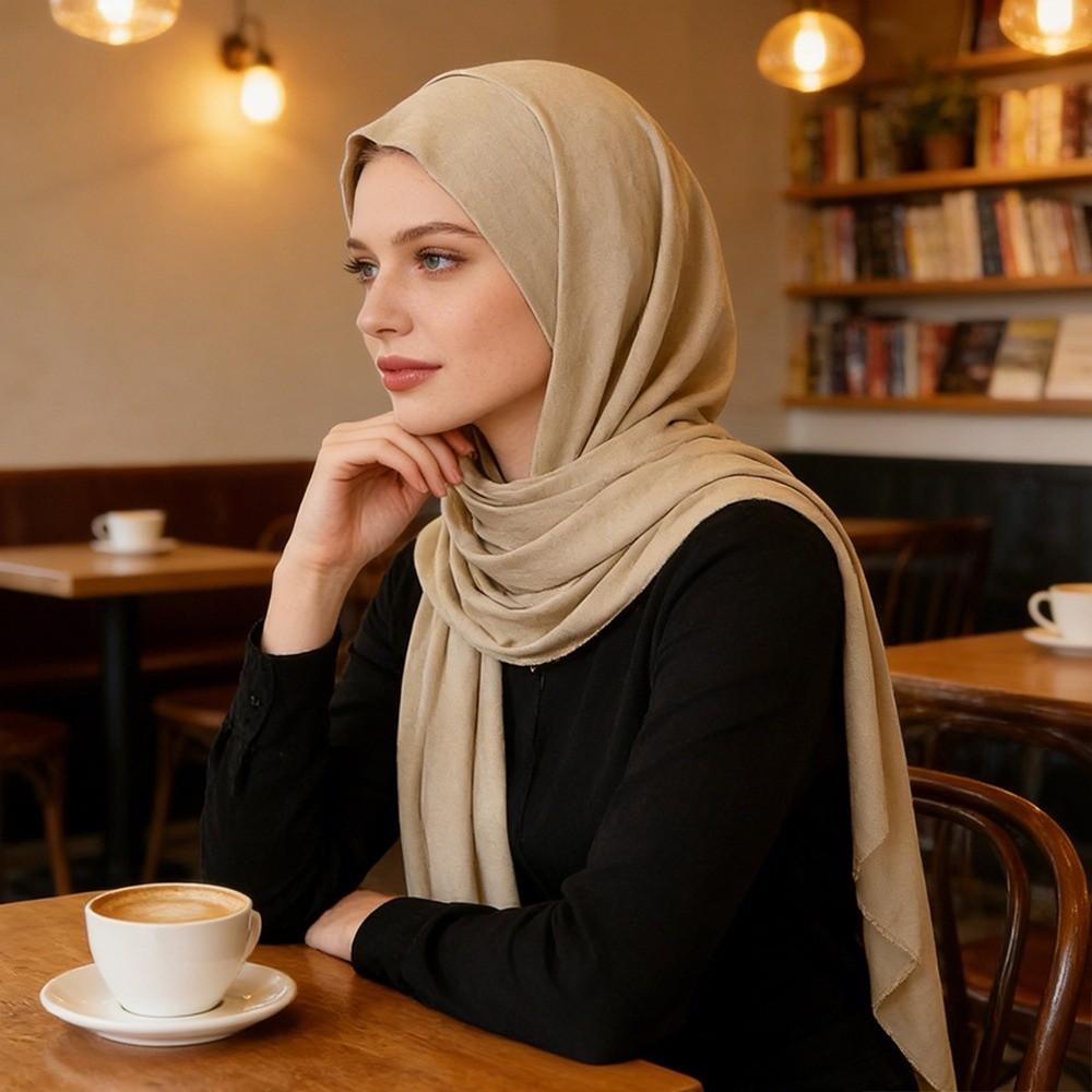Modal Jersey Instant Hijab Cotton Stretch Hijab Caps Classic Headscarf for Women