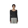 Skechers Fashion Series Long Sleeve Comfortable Solid Color Sweatshirt Women Sweatshirt L425W071-0018