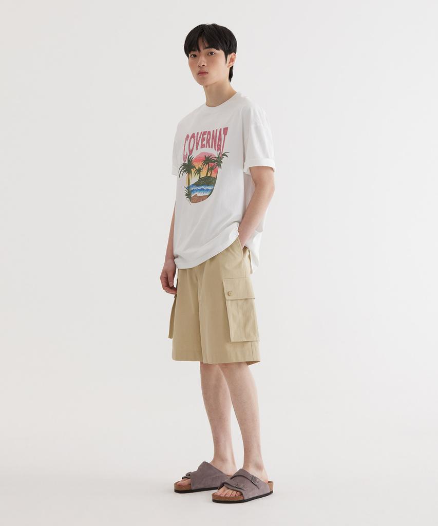 COVERNAT Tropical Graphic T-Shirt White