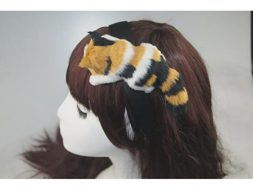 Papa Cat Kitten Headband & Hairpin Set: Playful Korean Hair Accessories for Girls
