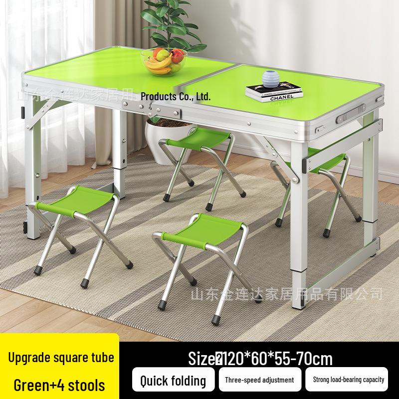 Portable Aluminum Folding Table - Multifunctional Dining, Study, or Outdoor Use