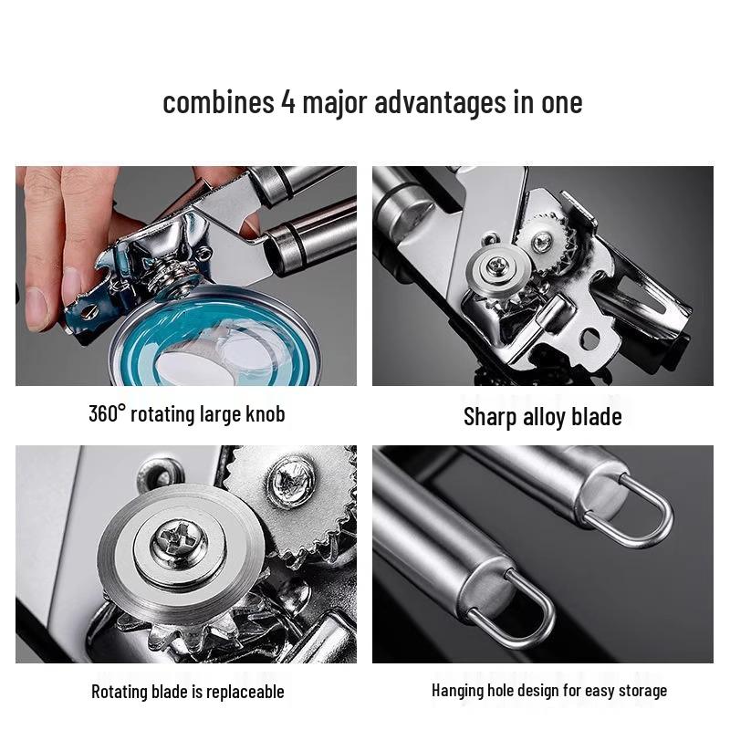 Wielofunkcyjny otwieracz do puszek i butelek ze stali nierdzewnej ze śrubokrętem