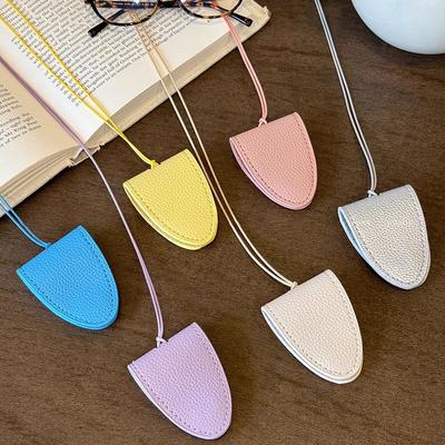 Magnetic Leather Glasses Case Premium Sunglasses Holder Neck Strap Eyewear Bag Minimalist Minimalist Eyeglass Case For Meetings