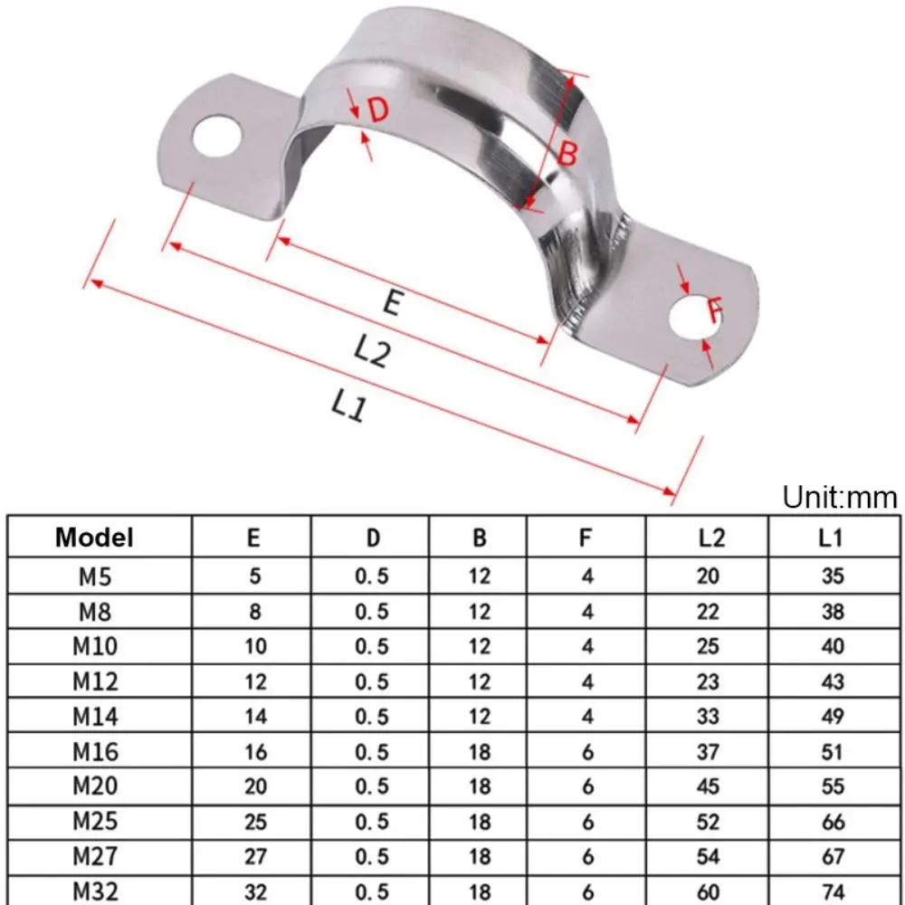10Pcs Throat Hoop Horseback Hose Clamp Plumbing Tightening Fastening Buckles Riding Clip M5-M100 5mm-100mm 304 Stainless Steel