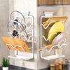 Punch-Free Wall-Mounted Chopping Board & Pot Lid Rack
