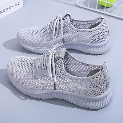 Mesh-Sportschuhe für Damen, 2024 Sommer, neue Mode, atmungsaktiv, bequem, vielseitig, weiche Unterseite, rutschfeste Laufschuhe