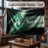 Custom Name Flannel Throw Blanket Hibernian FC Pattern Warm Home Decoration