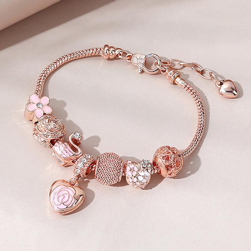 Matching Multi-Element Charms Beaded Bracelet For Women Daily Wear Party Accessories Gift Jewelry