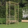 vidaXL Garden Bench with Pergola 116 Cm Bamboo
