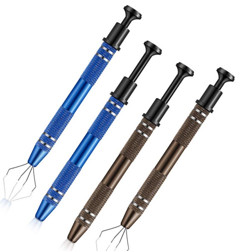 2Pcs Multipurpose 4 Claws Tweezer Non-slip Precision Parts Grabber Pick Up Puller  Screws