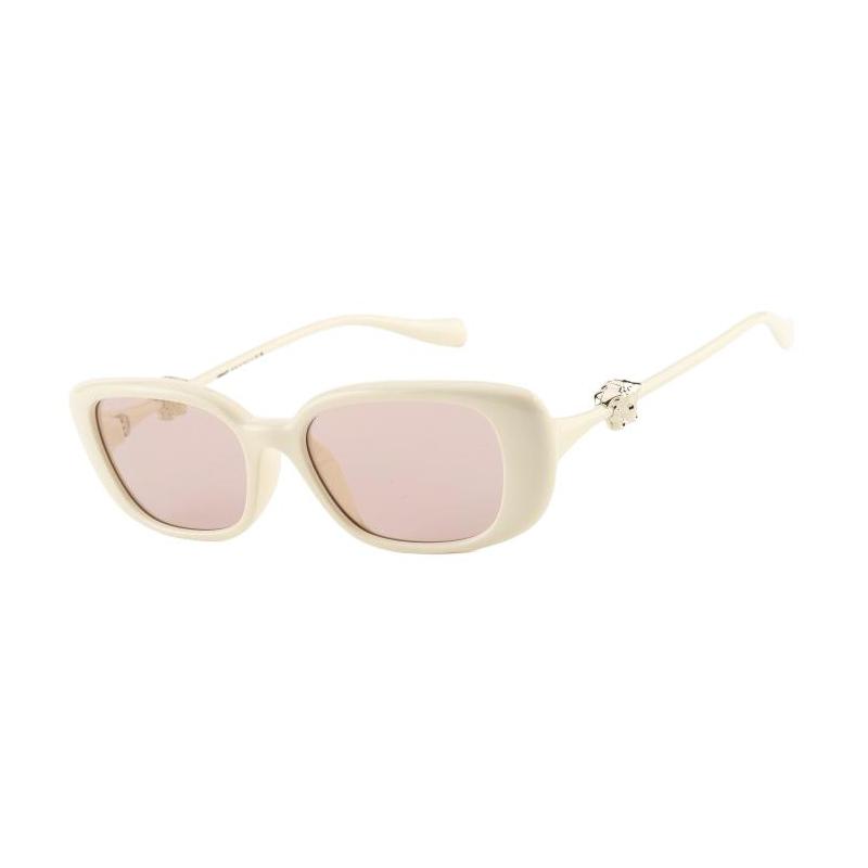 Versace Temple Logo Design Plate Square Sunglasses Unisex Couple Style Milk 31046534 OVE4504D-55361T-Milky white 56-18-140