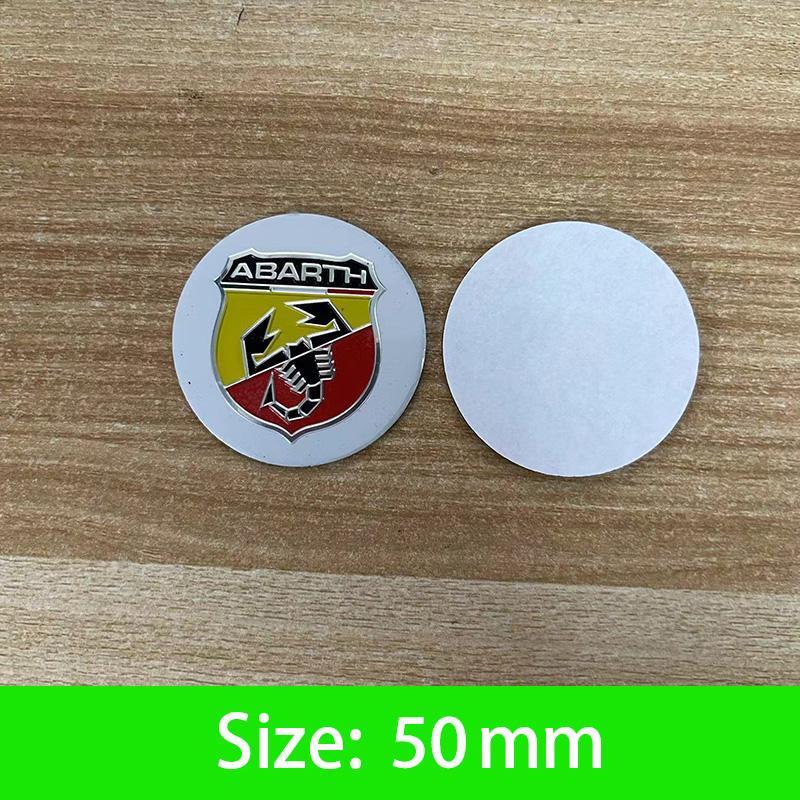 45-50mm Tappo Centrale Ruota Auto Emblema Adesivo Accessori Per Fiat Abarth 500 Tipo FR Punto Ducato Stilo Palio Bravo Pondo