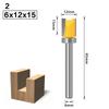 Straight Tooth 6mm Shank Woodworking Tool Milling Cutter Router Bits Slotting Cutter Drill Bit