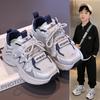 Jungen Sportschuhe 2026 Frühling neues Modell Kinder Schüler Mesh atmungsaktiv Papa Schuhe mit Klettverschluss leicht-sohlige Laufschuhe