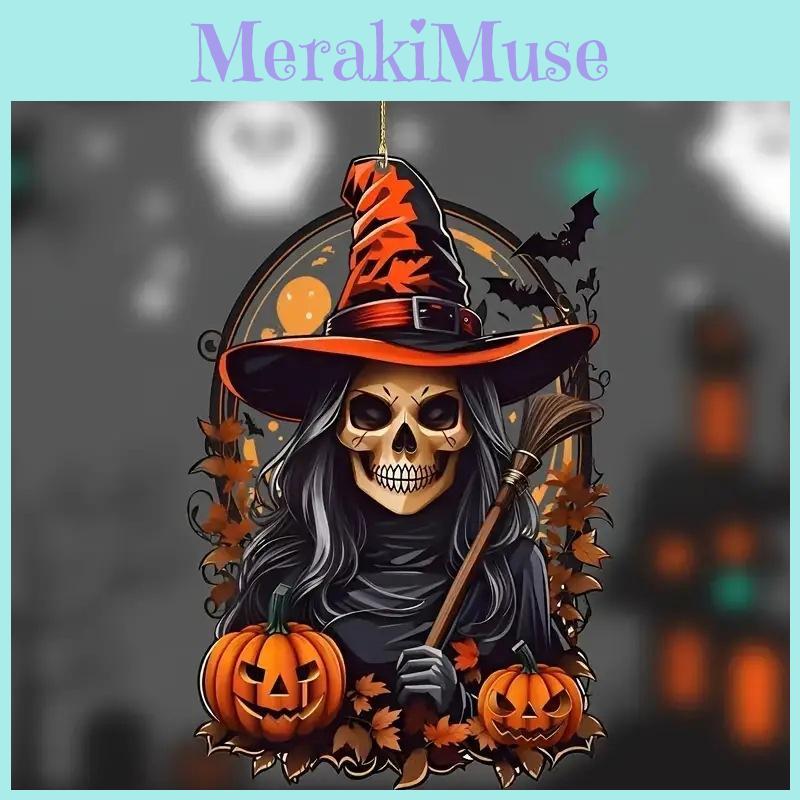 Cute Acrylic Pumpkin Person Christmas Tree Decoration For Car Rearview Mirror Pendant