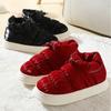 Fashion Waterproof Down Fabric Indoor Slippers Women 2025 Winter Soft Thick Bottom Non Slip Slippers Warm Plush Home Shoes Plus Size 45