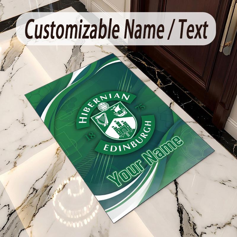Crystal Velvet Rug Hibernian FC Print Custom Name Text Floor Mat Home Decor