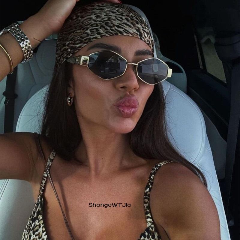 Fashion Hexagon Women Sunglasses Luxury Brand Design Unique Polygon Sun Glasses Men Vintage Small Frame Eyewear Shades