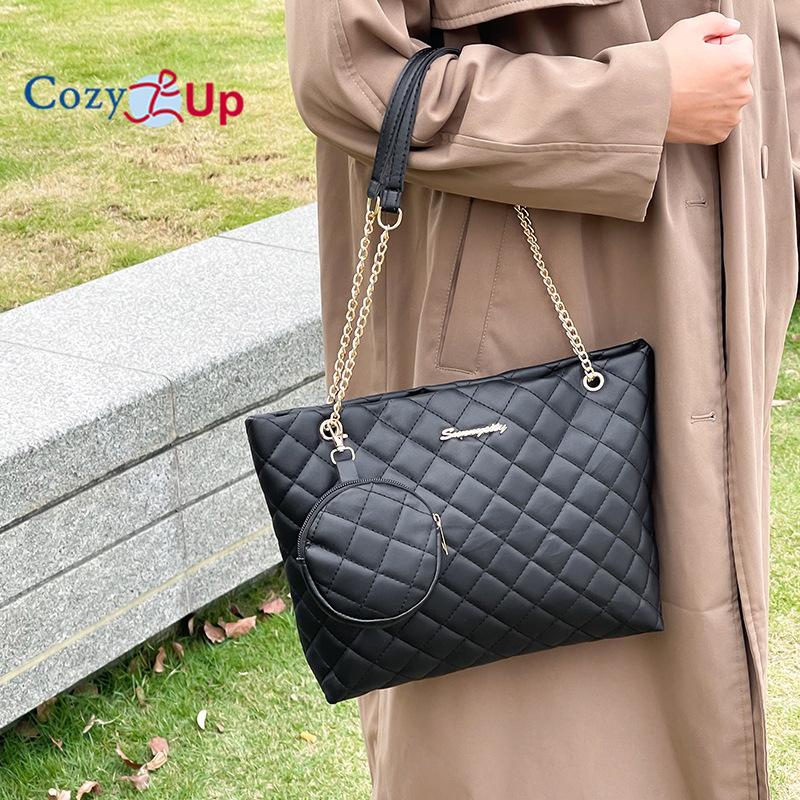 Cozy Up Women's Bag Classic Lingge Embroidered Bag Chain Bag Women's Large Capacity Combination Bag