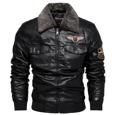 Leather Jacket Men's Autumn and Winter New Slim-fit PU Stand-up Collar Jacket Men's Clothing