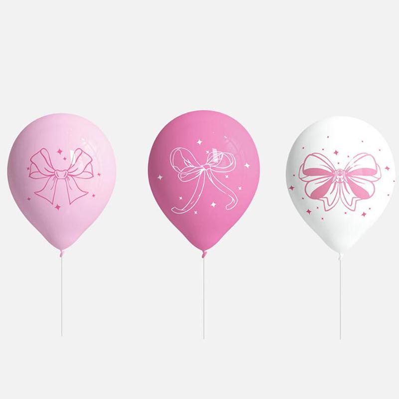 Girl Pink Bow Happy Birthday Banner Garland Bow Hanging Swirl Decorations Bow Birthday Party Party Decortions