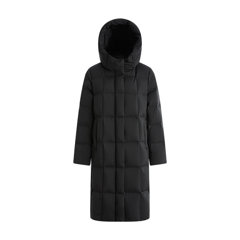 

BINJORA Women s 95% White Duck Down Long Hooded Jacket S (160)