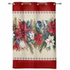 Christmas Ball Poinsettia Print Curtains for Bedroom Living Room Drapes Kitchen Study Room Window Curtain Home Decoration