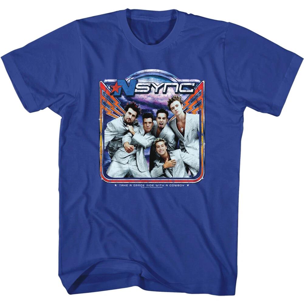 NSYNC Band Take A Space Ride With A Cowboy Men s T Shirt Dance Pop Music Merch M
