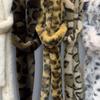 Narrow Korean-Style Women's Winter Leopard Snood: Fluffy Rex Rabbit Fur Imitation Scarf