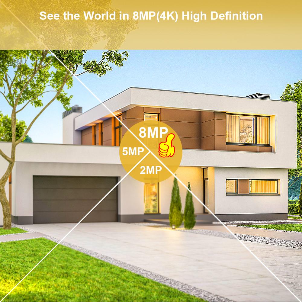 8MP 4K IP-Kamera 5MP Speed Dome Auto Tracking PTZ-Kamera Smart Home Outdoor Wireless WIFI-Kamera Überwachungsmonitor iCsee