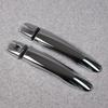 RUIQ Exterior Door Handle Covers for Nissan Kicks Full Chrome Plated Smart Key Entry Button P15, Coverage, (No Hole)
