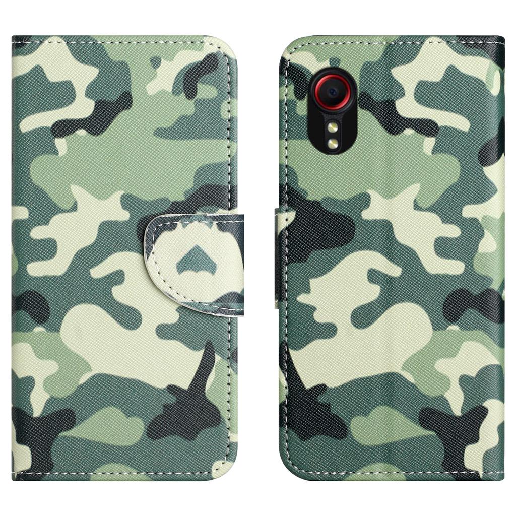 For Samsung Galaxy Xcover7 Magnetic Phone Case Pattern Printing Folio Sand Cover