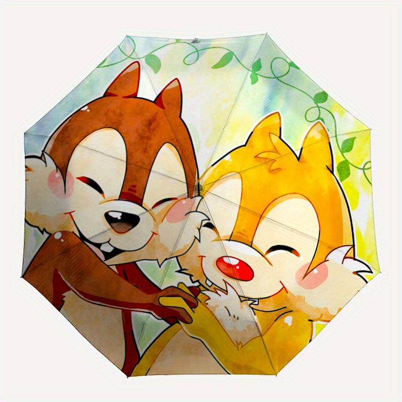 

1pc Chip n Dale Automatic Open/close Folding Umbrella, Compact Portable Travel Umbrella, Perfect Gift for FriendsCute Umbrella yy250812028