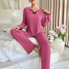 Pijama Feminino de Primavera e Outono Roupa de Casa Conjunto Lazer Roupa de Casa Estilo Europeu e Americano