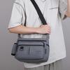 Multi-Zipper Pocket Men Shoulder Crossbody Bag with Bottler Holder Large Space Casual Messenger Bag for Outdoor Daily Use