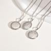 Silver Color Love Heart Photo Frame Pendant Necklace for Women Delicate Floral Oval Heart Locket Pendant  Family Love Collar