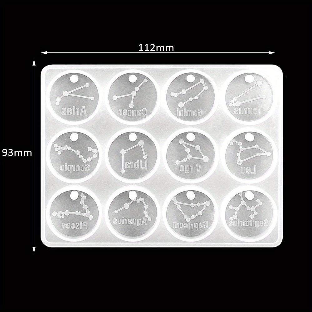 

12 Зодиакальных Созвездий Смоляные Формы Круглые Звездные Знаки Зодиака Эпоксидные Силиконовые Формы для Литья для DIY Изготовления Ювелирных Изделий и Поделок Round