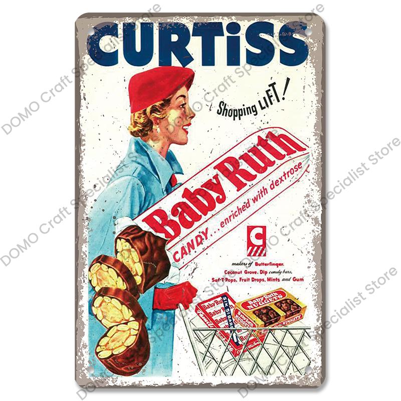 Chocolate Metal Plaque Vintage Delicious Chocolate Bar Cake Metal Tin Signs Retro Wall Decor Coffee Shop Dessert House Bakery