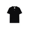 [wooyoungmi] Schwarzes T-Shirt mit Frontlogo, schmal geschnitten W261TS01759B